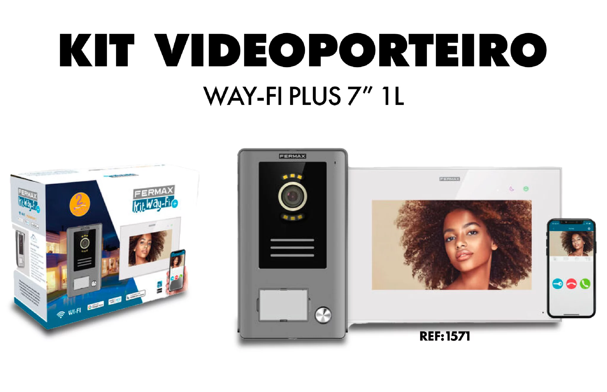 Kit Videoporteiro Way-Fi Plus 7